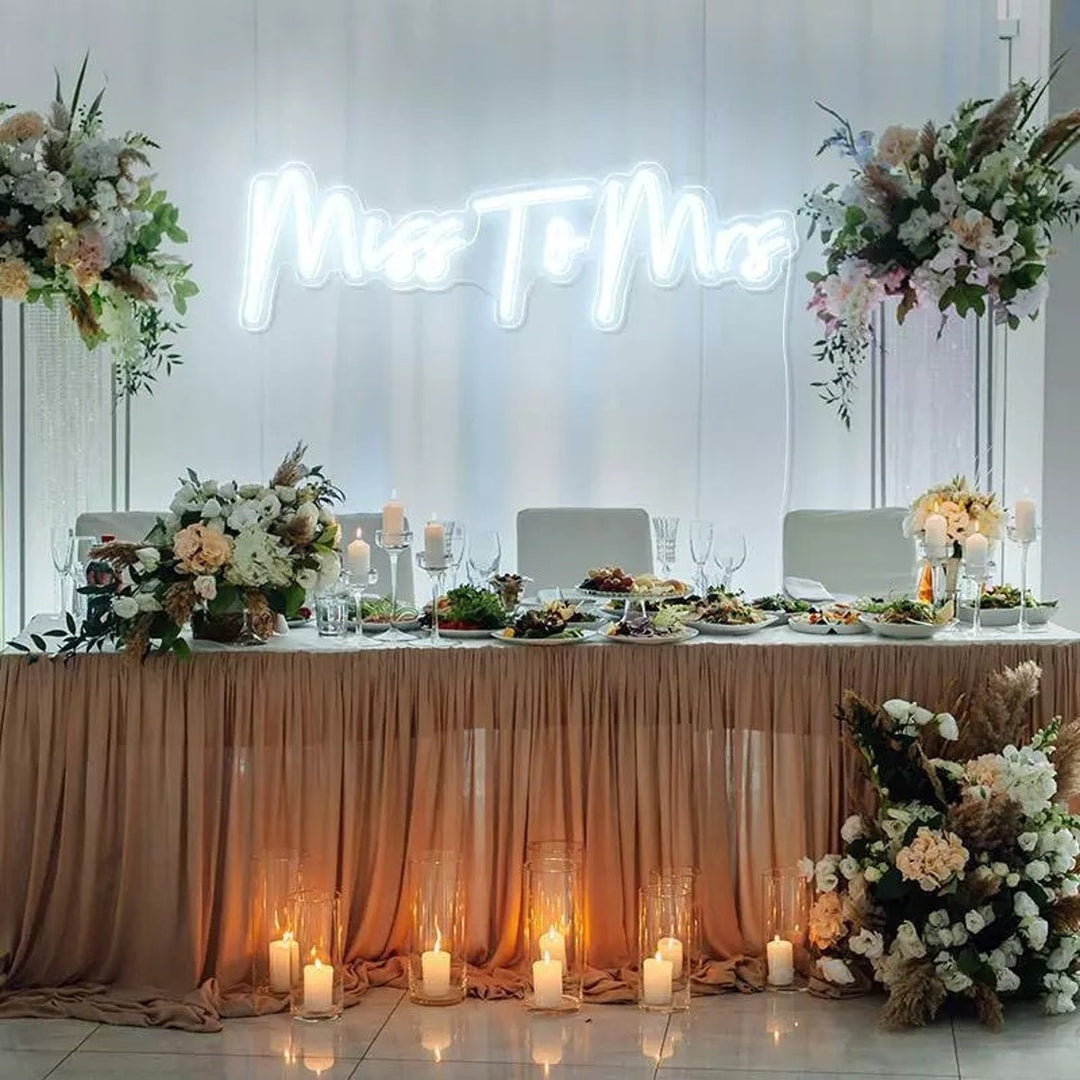 Miss to Mrs Néon Personnalisé | Enseigne LED Au Maroc – MyNeonClub