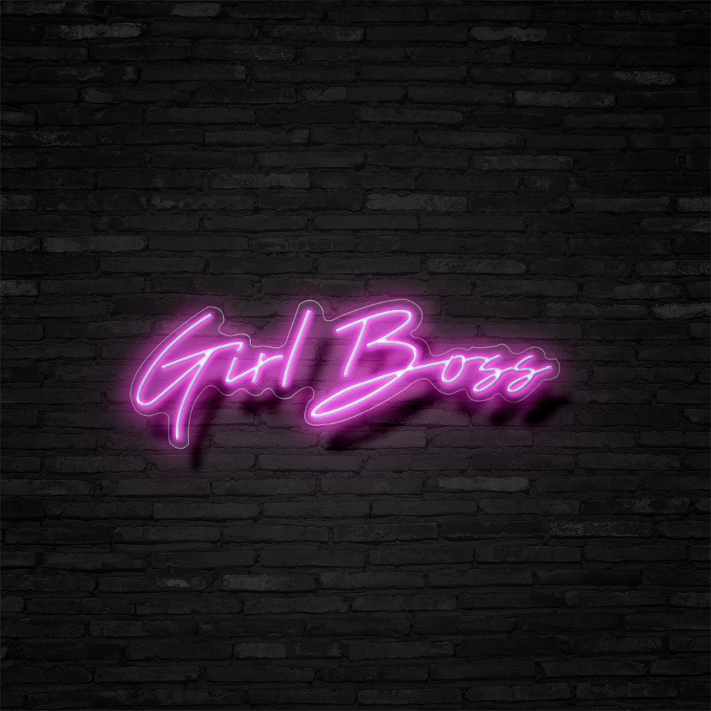 Girl Boss Néon Personnalisé | Enseigne LED Au Maroc – MyNeonClub