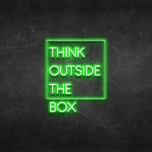 Think Outside The Box Néon Personnalisé | Enseigne LED Au Maroc – MyNeonClub