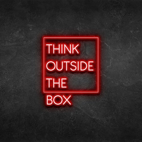 Think Outside The Box Néon Personnalisé | Enseigne LED Au Maroc – MyNeonClub