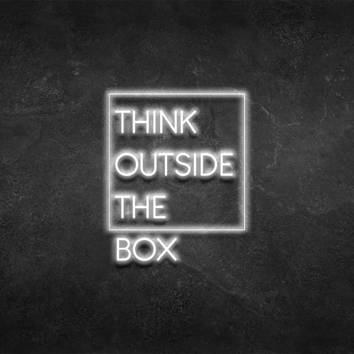 Think Outside The Box Néon Personnalisé | Enseigne LED Au Maroc – MyNeonClub