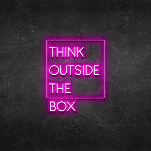Think Outside The Box Néon Personnalisé | Enseigne LED Au Maroc – MyNeonClub